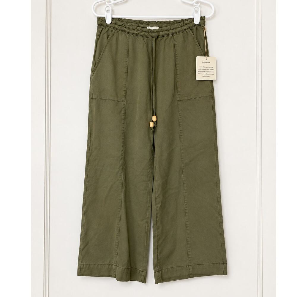 Joie Women’s Olive Green Lyocell Wide Leg Pull-On Pants Size Small NWT